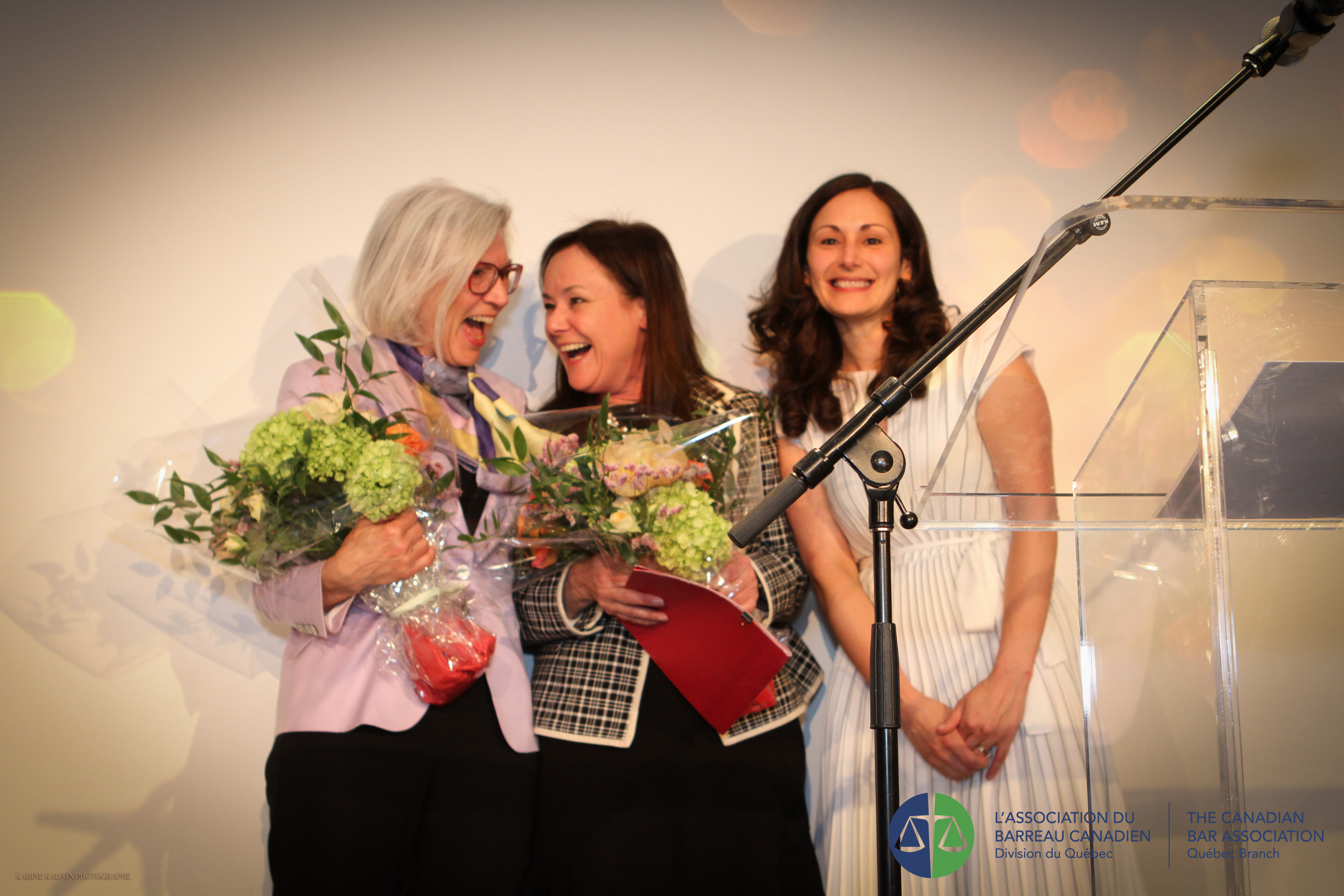 La très honorable Beverley McLachlin, l’honorable Suzanne Côté et Me Audrey Boctor